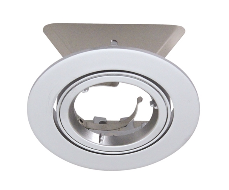 Einbauleuchte Chrom-matt schwenkbar-Blattfeder Ø80mm/94mm-Produktbild