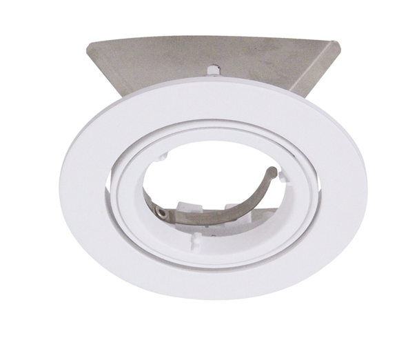 Einbauleuchte matt-weiss, schwenk-Blattfedern Ø80mm/94mm-Produktbild