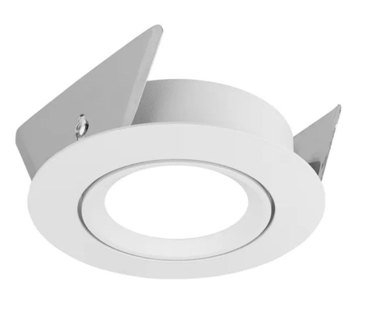 Einbauleuchte matt-weiss, schwenkbar-Blattfedern Ø68mm/85mm-Produktbild