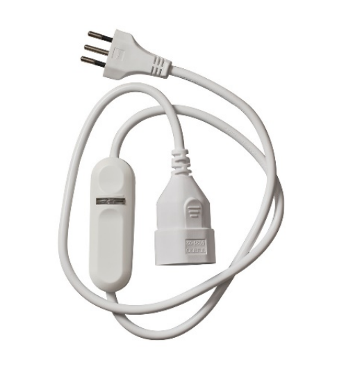 Casambi Schaltrelais 2300W 230V/10A T12 Stecker 300mm/ 700mm Kabel weiss-LxBxH 95x30x30mm-Produktbild