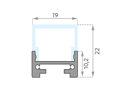 19 x 22mm-Zweite Zeile Blabla-SchnittBild