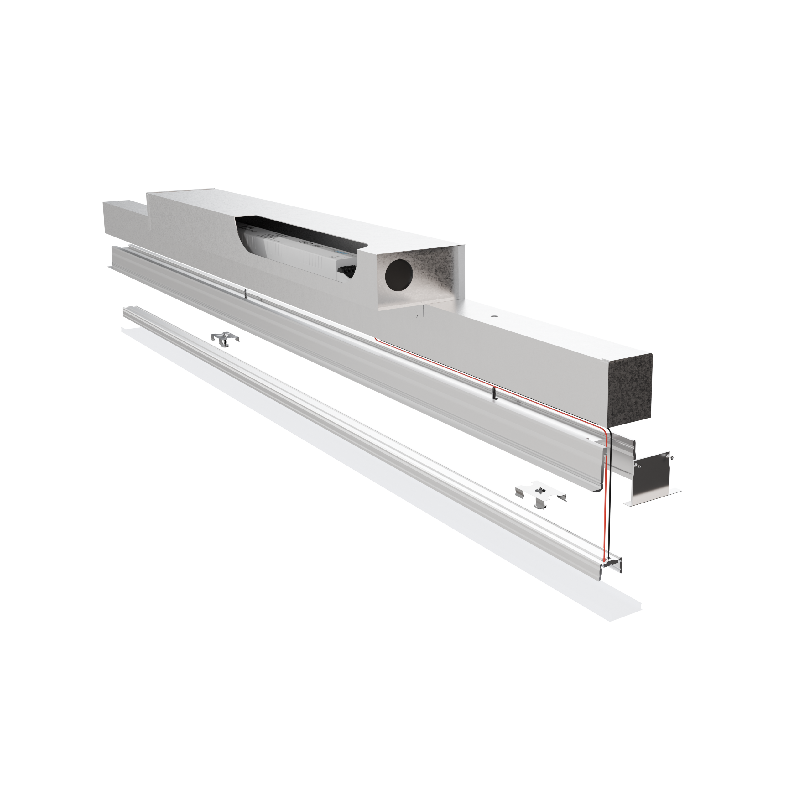 LAGO Beton-Einlegeleuchte in Fixmass DALI-30x35x921mm 927 21W 1695lm/Leuchte-Produktbild