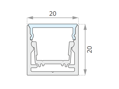 20 x 20 mm-Zweite Zeile Blabla-SchnittBild