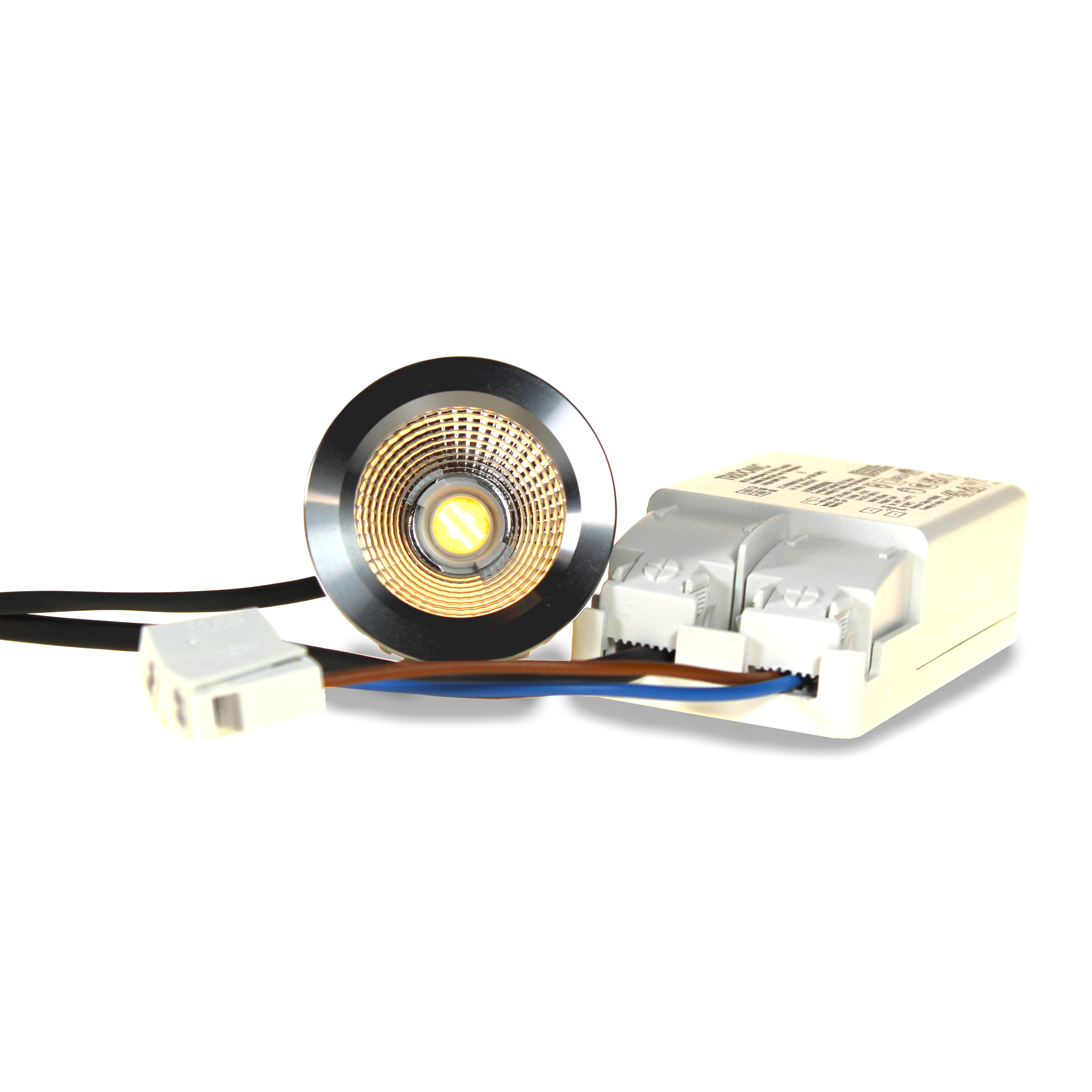 Set Modul und Konverter ohne Leuchte 6.5W 2700K / 3000K / 4000K 36° 180mA -650 lm / 710 lm / 750 lm CRI90 dimmbar Phasenschnitt Steckfertig-Produktbild