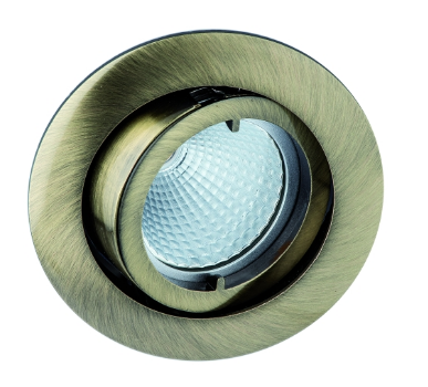 Einbauleuchte altmessing schwenkbar-Bajonett Ø68/82mm Torsionsfeder-Produktbild