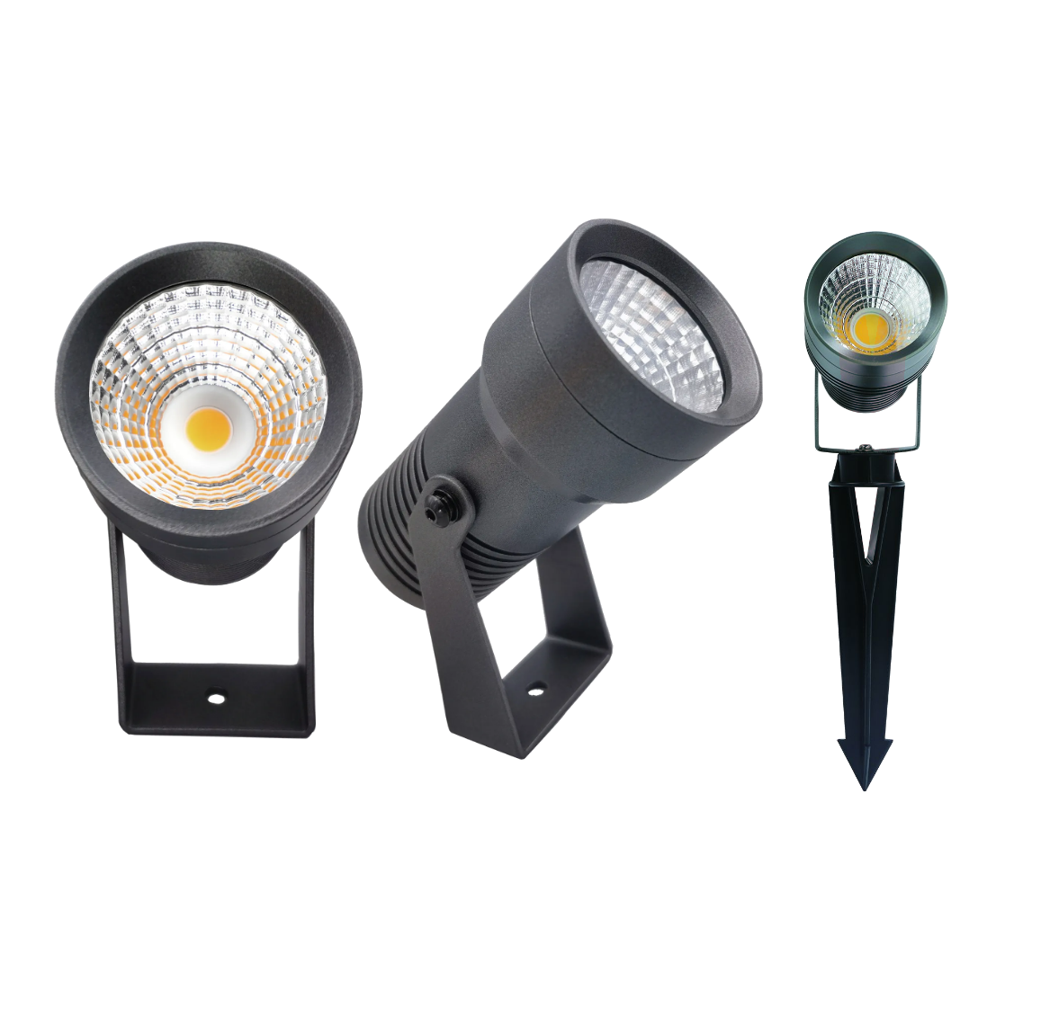 Makro Gartenspot 8W 2700K 560lm IP67-sw 40° 230V inkl. Erdspiess 5m Kab. T12-Produktbild